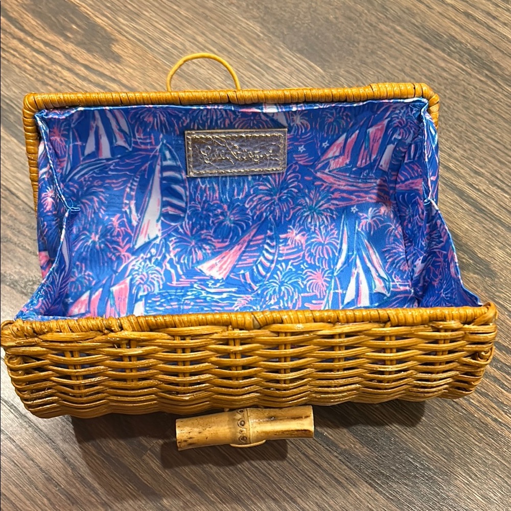 Lilly Pulitzer Gold Woven Clutch